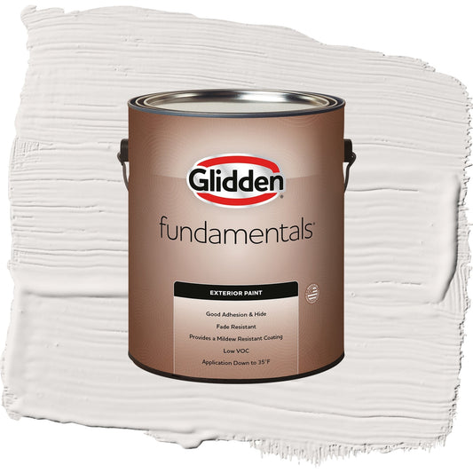 Glidden Fundamentals Dusky Dawn / Grey, Flat Exterior Paint, 1 Gallon