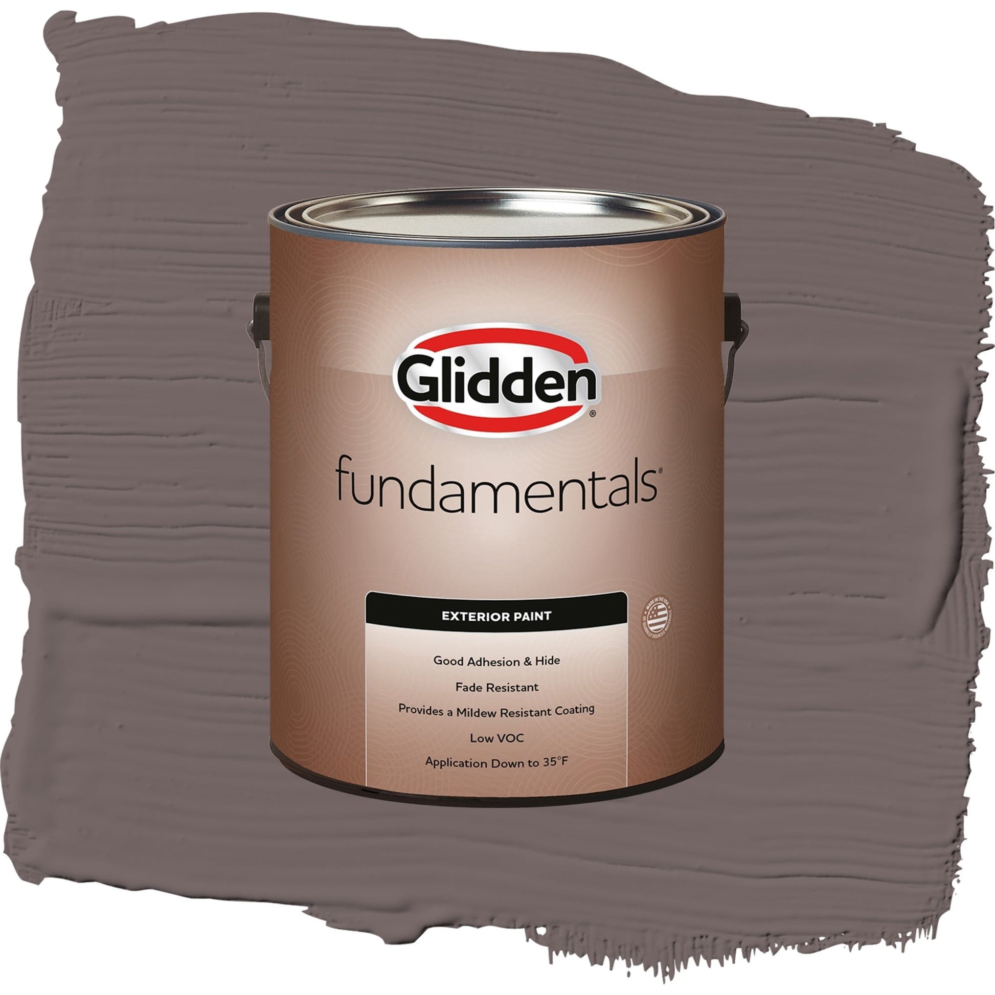 Glidden Fundamentals Eagle Eye / Brown, Semi-Gloss Exterior Paint, 1 Gallon