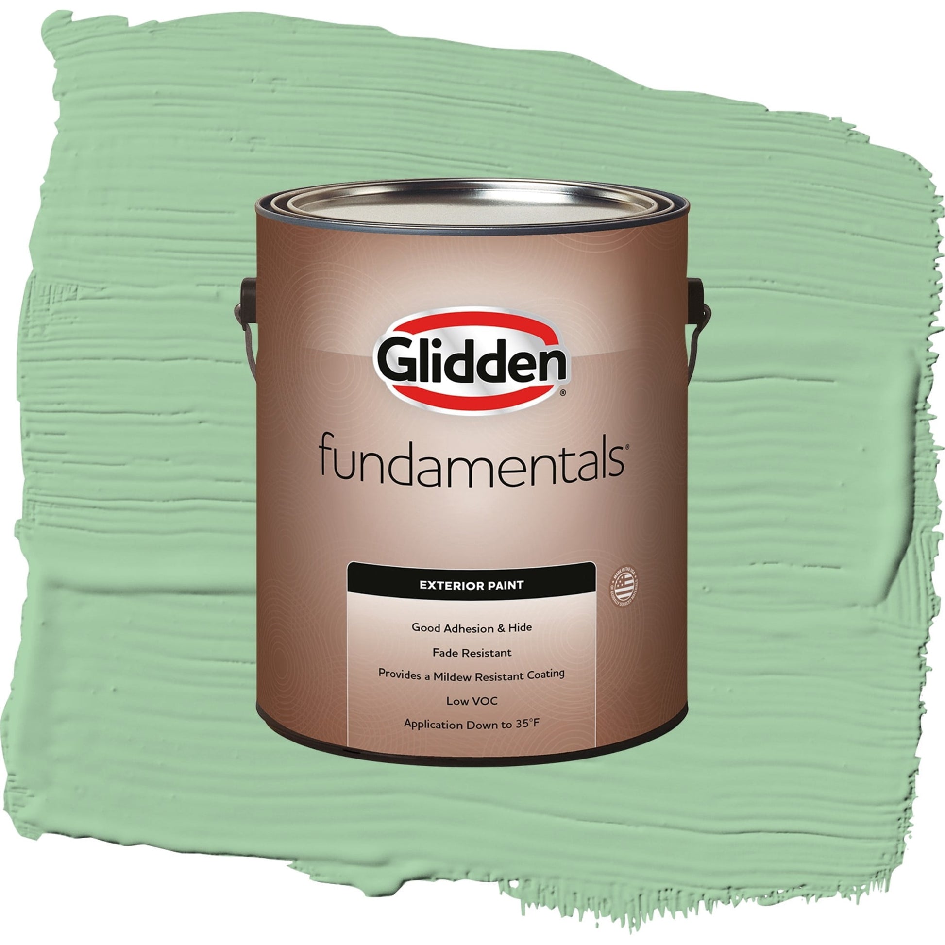 Glidden Fundamentals French Market / Green, Semi-Gloss Exterior Paint, 1 Gallon