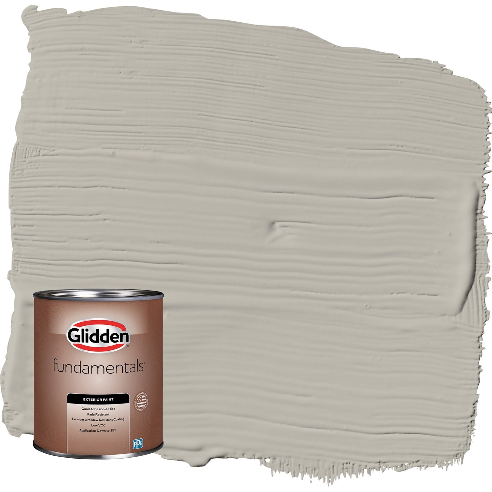 Glidden Fundamentals Ghost Writer / Pintura Exterior Mate Beige, 1 Cuarto