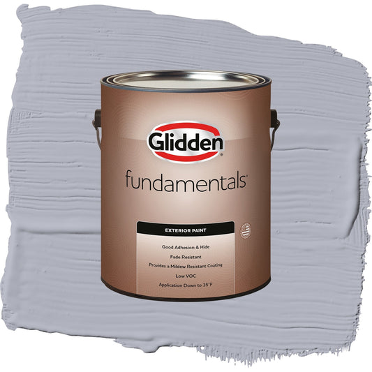 Glidden Fundamentals Glistening Gray / Grey, Semi-Gloss Exterior Paint, 1 Gallon