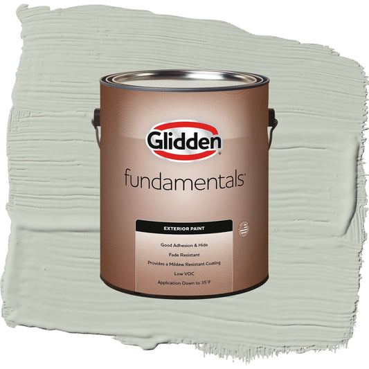 Glidden Fundamentals Life Lesson / Green, Satin Exterior Paint, 1 Gallon