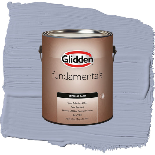 Glidden Fundamentals Lilac Time / Purple, Satin Exterior Paint, 1 Gallon