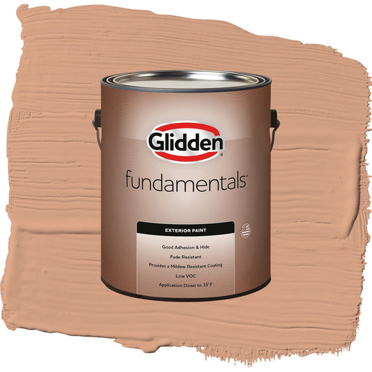 Glidden Fundamentals Orange Maple / Orange, Flat Exterior Paint, 1 Gallon