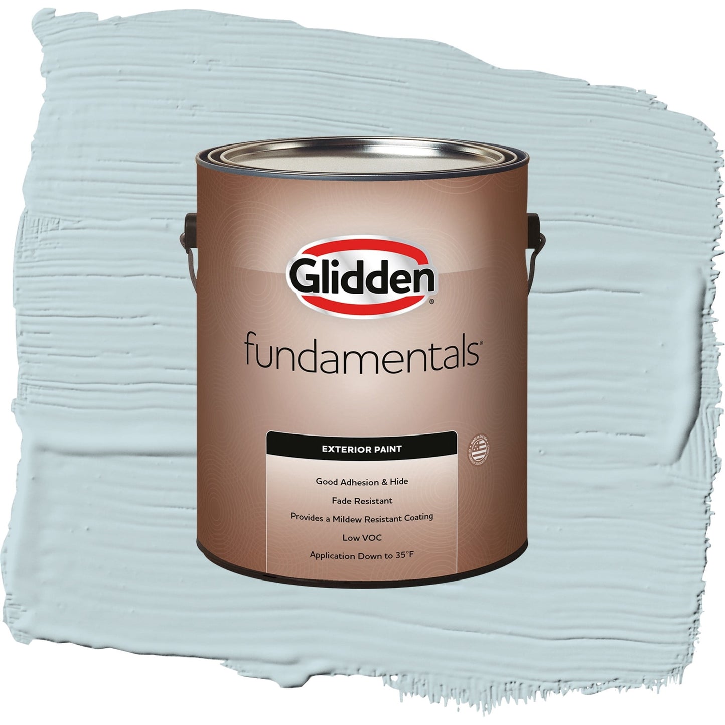 Glidden Fundamentals Scandinavian Sky / Blue, Satin Exterior Paint, 1 Gallon