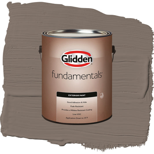 Glidden Fundamentals Tattle Tail / Brown, Semi-Gloss Exterior Paint, 1 Gallon