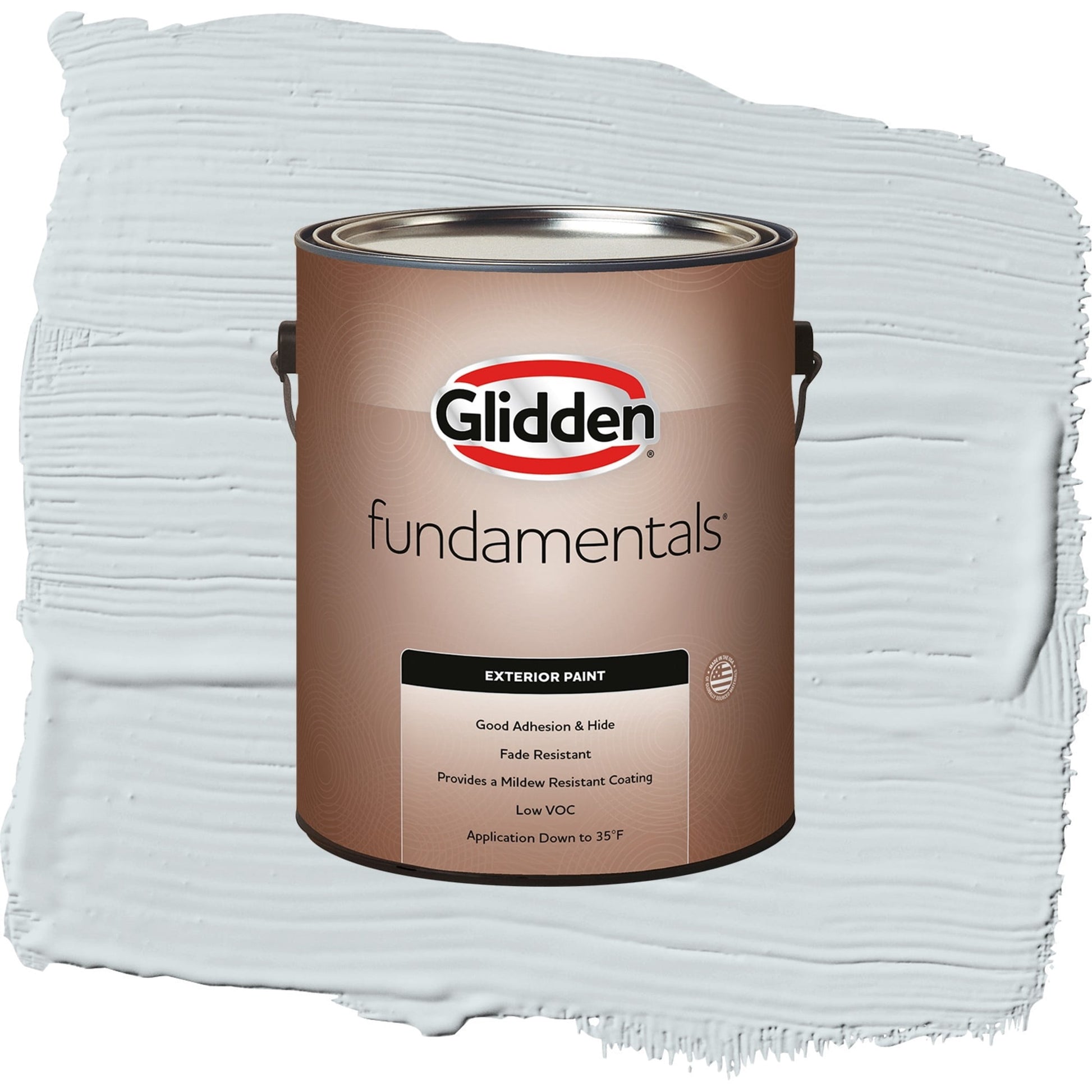 Glidden Fundamentals Tinsel / Gray, Semi-Gloss Exterior Paint, 1 Gallon