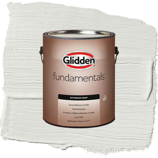 Glidden Fundamentals Tundra Frost / Grey, Flat Exterior Paint, 1 Gallon