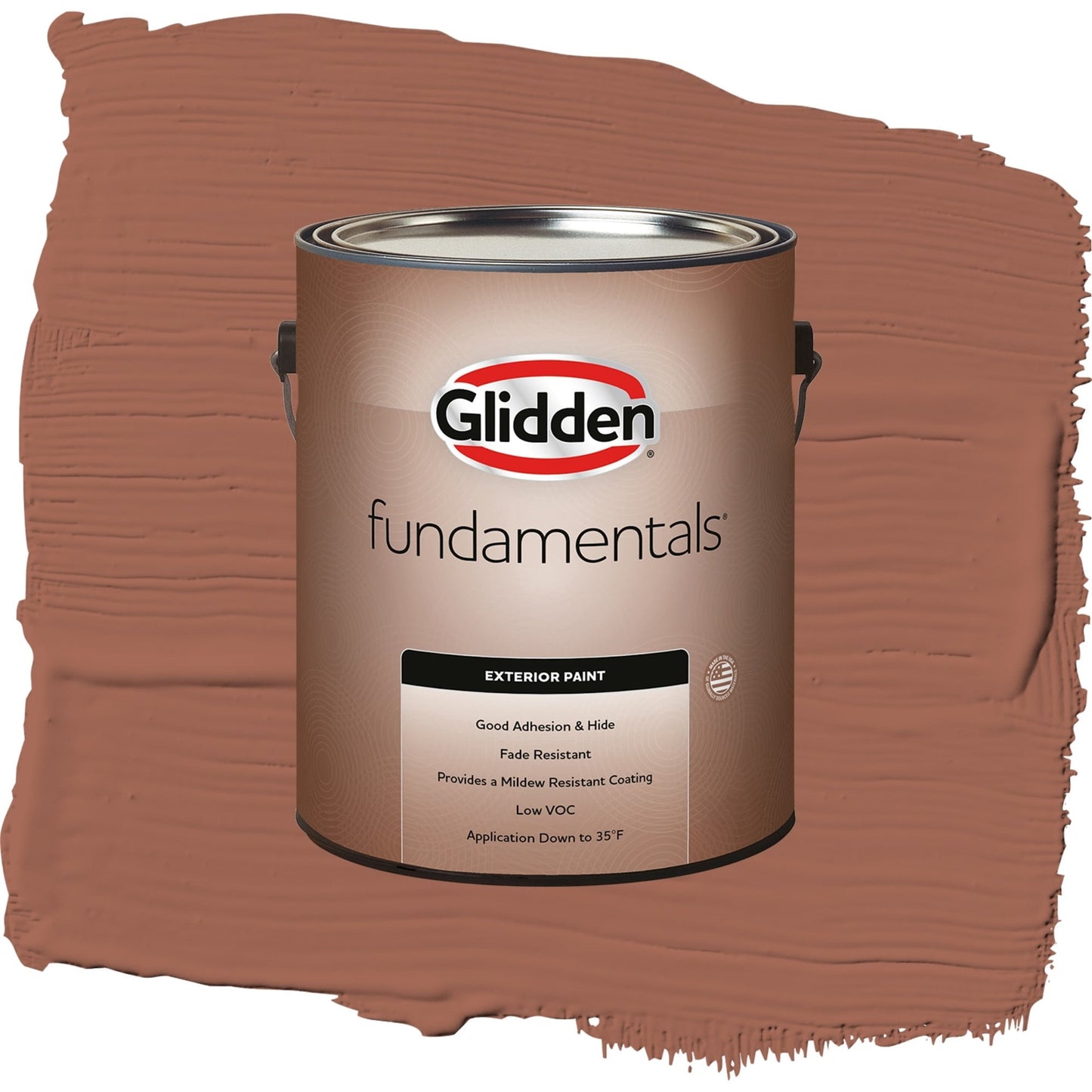 Glidden Fundamentals Warm Up / Orange, Flat Exterior Paint, 1 Gallon
