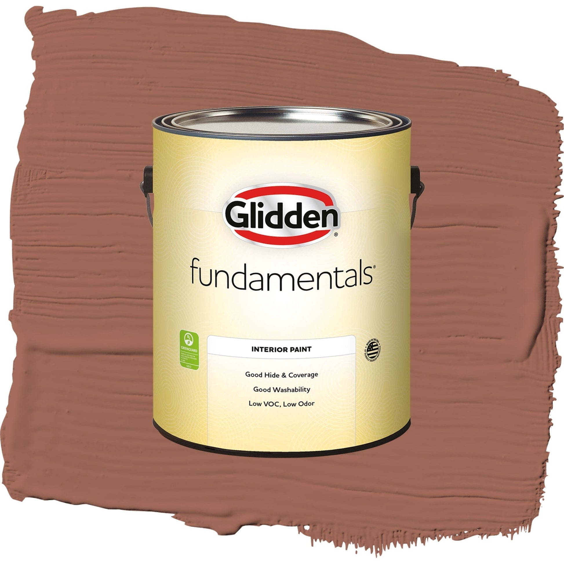 Glidden Fundamentals Apple Brown Betty / Orange, Semi-Gloss Interior Paint, 1 Gallon