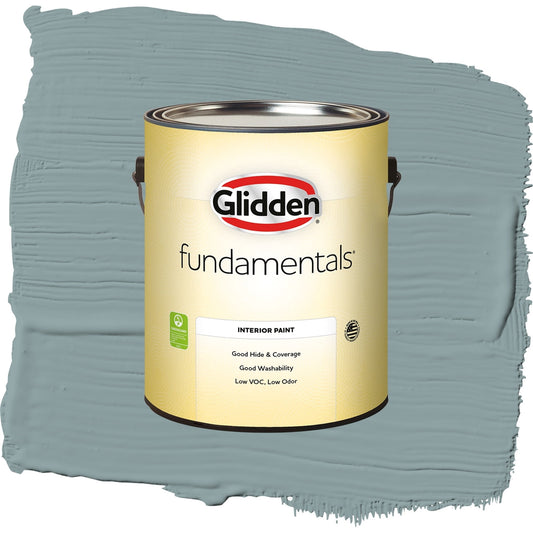 Glidden Fundamentals Aqua Smoke / Blue, Eggshell Interior Paint, 1 Gallon