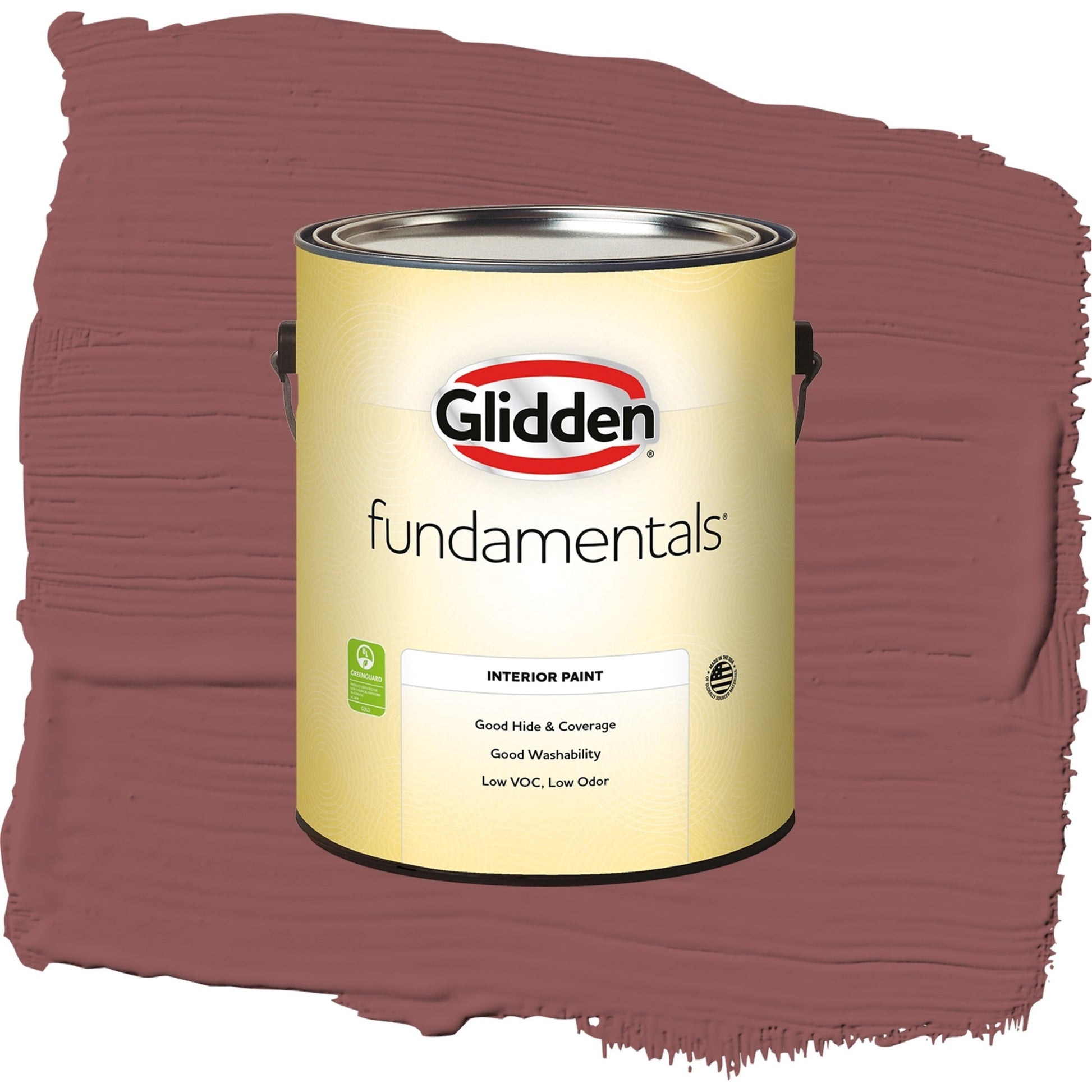 Glidden Fundamentals Barn Door / Red, Semi-Gloss Interior Paint, 1 Gallon