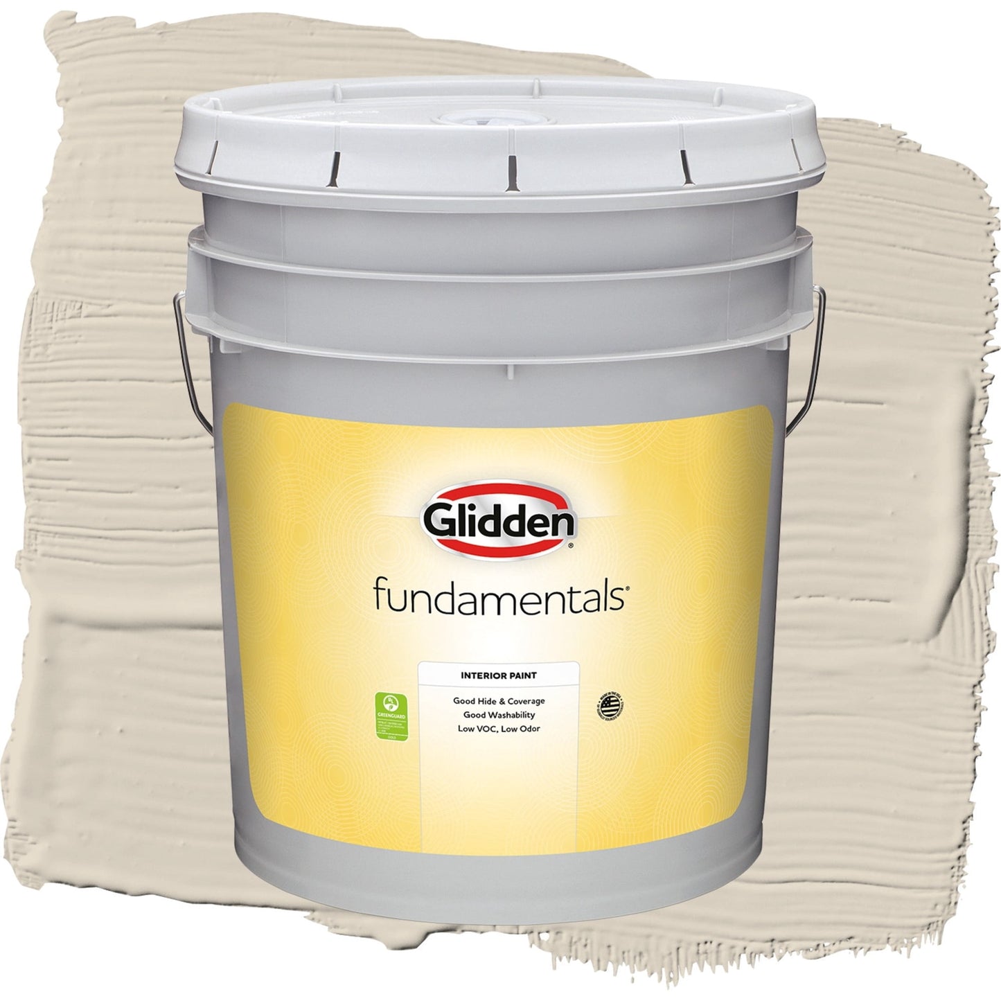 Glidden Fundamentals Cool Concrete / Beige, Flat Interior Paint, 5 Gallon
