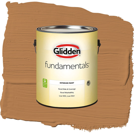 Glidden Fundamentals Cowboy Hat / Orange, Eggshell Interior Paint, 1 Gallon