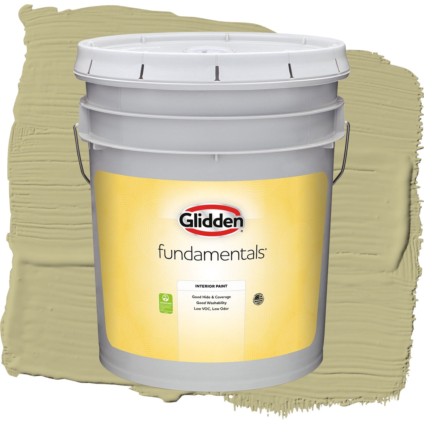 Glidden Fundamentals Cress Green / Green, Eggshell Interior Paint, 5 Gallon