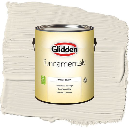 Glidden Fundamentals Focus / Off White Semi-Gloss Interior Paint, 1 Gallon