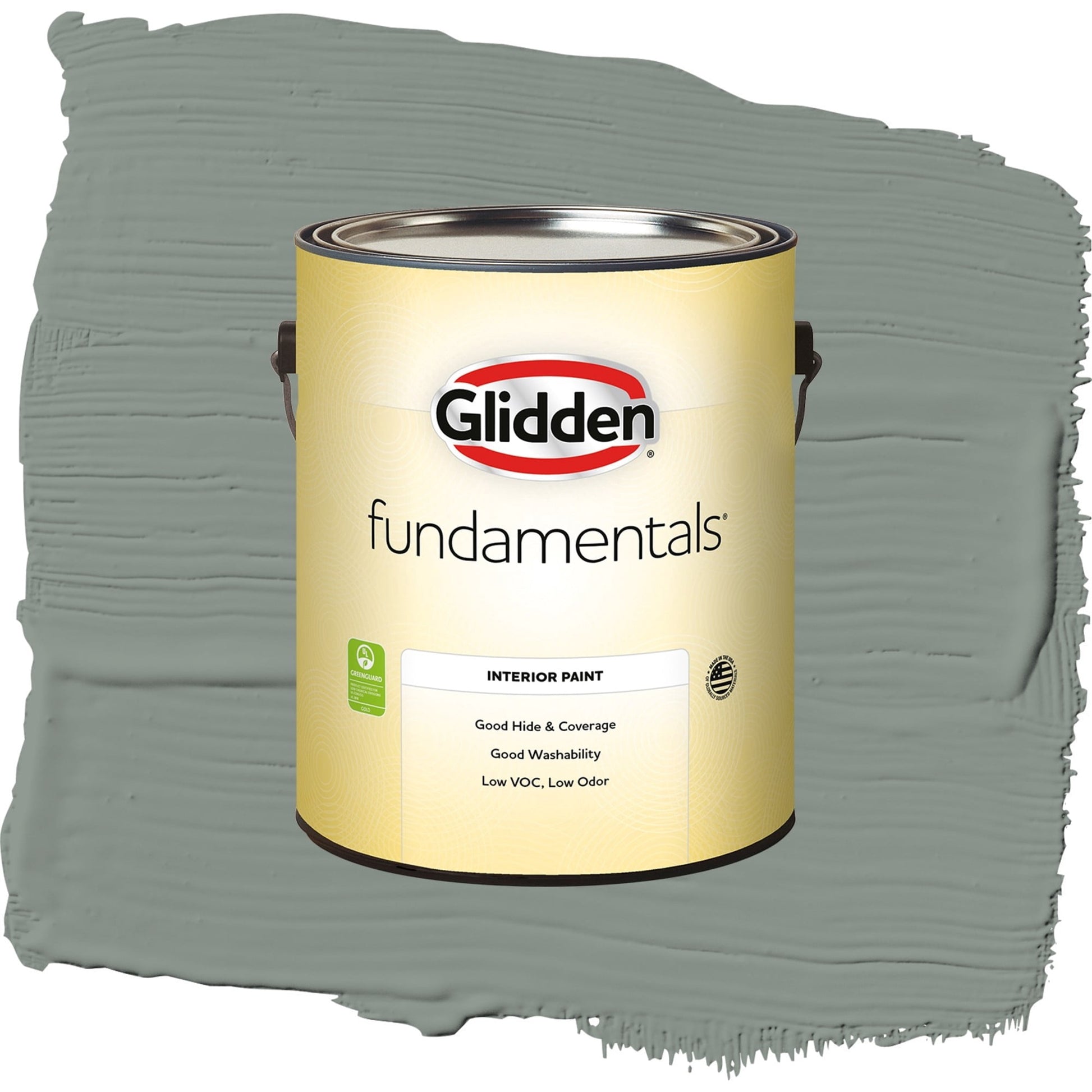 Glidden Fundamentals Gray Heron / Grey, Flat Interior Paint, 1 Gallon