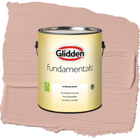 Glidden Fundamentals Sandpaper / Orange, Semi-Gloss Interior Paint, 1 Gallon