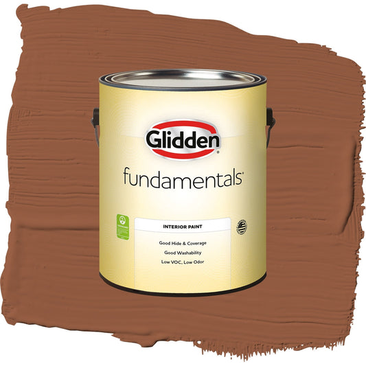 Glidden Fundamentals Spiced Cider / Orange, Eggshell Interior Paint, 1 Gallon