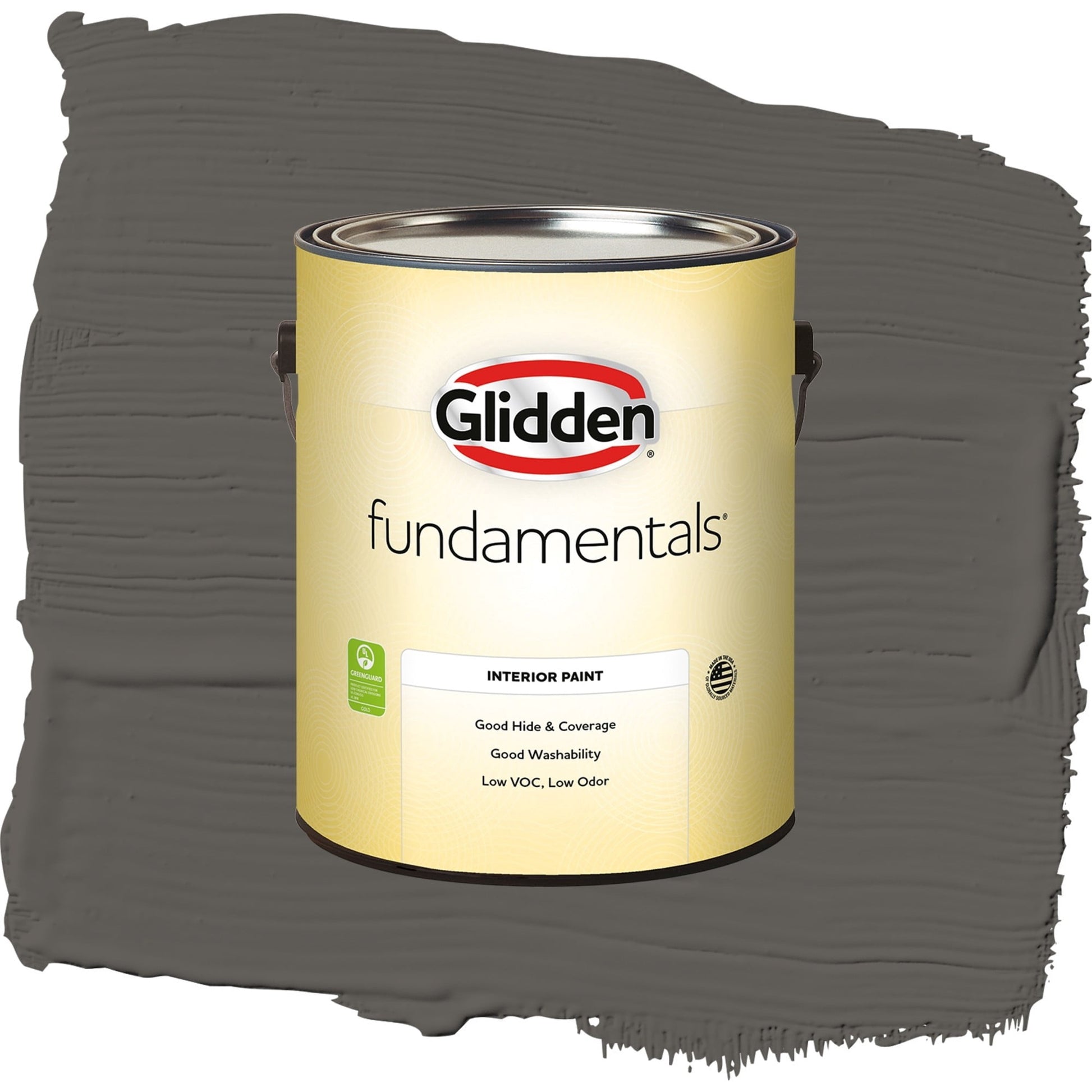 Glidden Fundamentals Stone's Throw / Gray, Eggshell Interior Paint, 1 Gallon