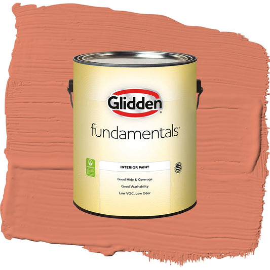 Glidden Fundamentals Summer Sunset / Orange, Eggshell Interior Paint, 1 Gallon