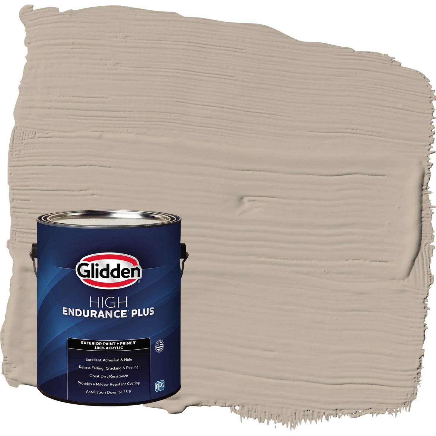 Glidden HEP Discover / Beige Semi-Gloss Exterior Paint with Primer, 1 Gallon