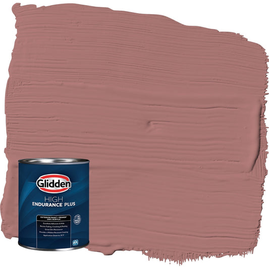 Glidden HEP Cinnamon Diamonds / Rose Pink Semi-Gloss Exterior Paint with Primer, 1 Quart
