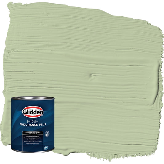 Glidden HEP Quaking Grass / Green Semi-Gloss Exterior Paint with Primer, 1 Quart