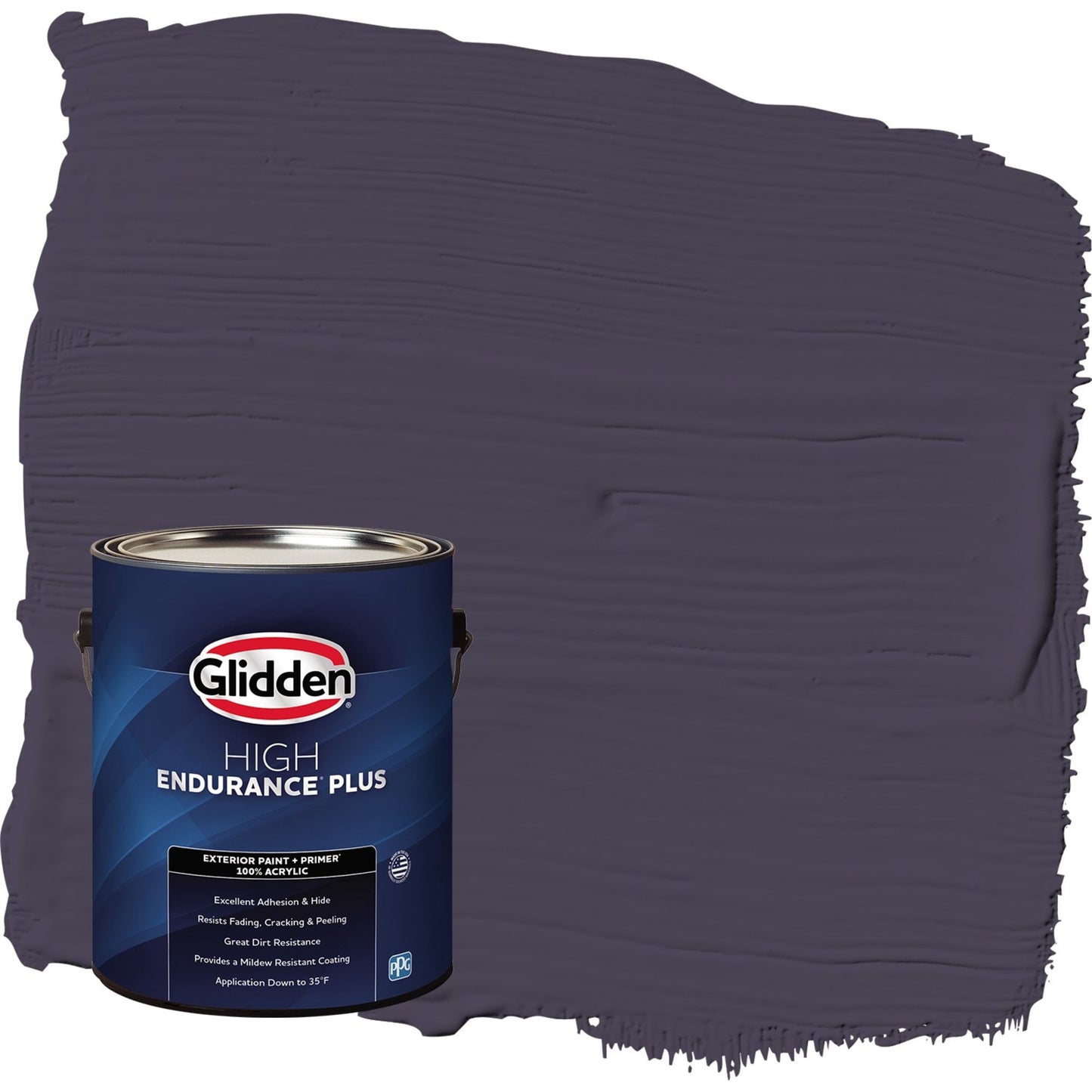 Glidden HEP Blackberry / Purple Satin Exterior Paint with Primer, 1 Gallon