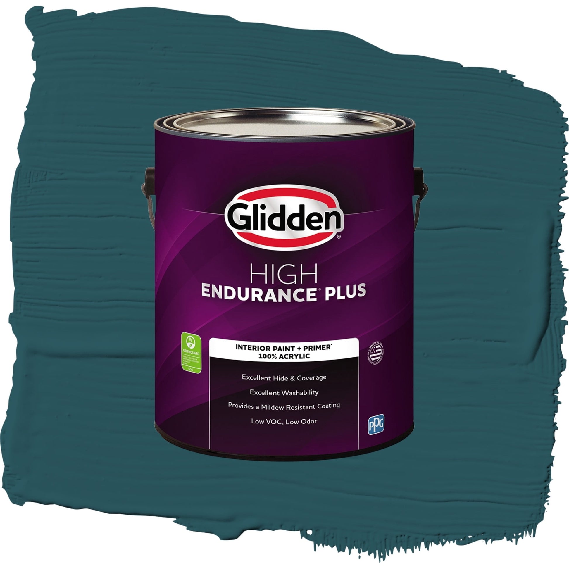 Glidden HEP Deep Emerald Interior Paint + Primer Flat , 1 Gallon