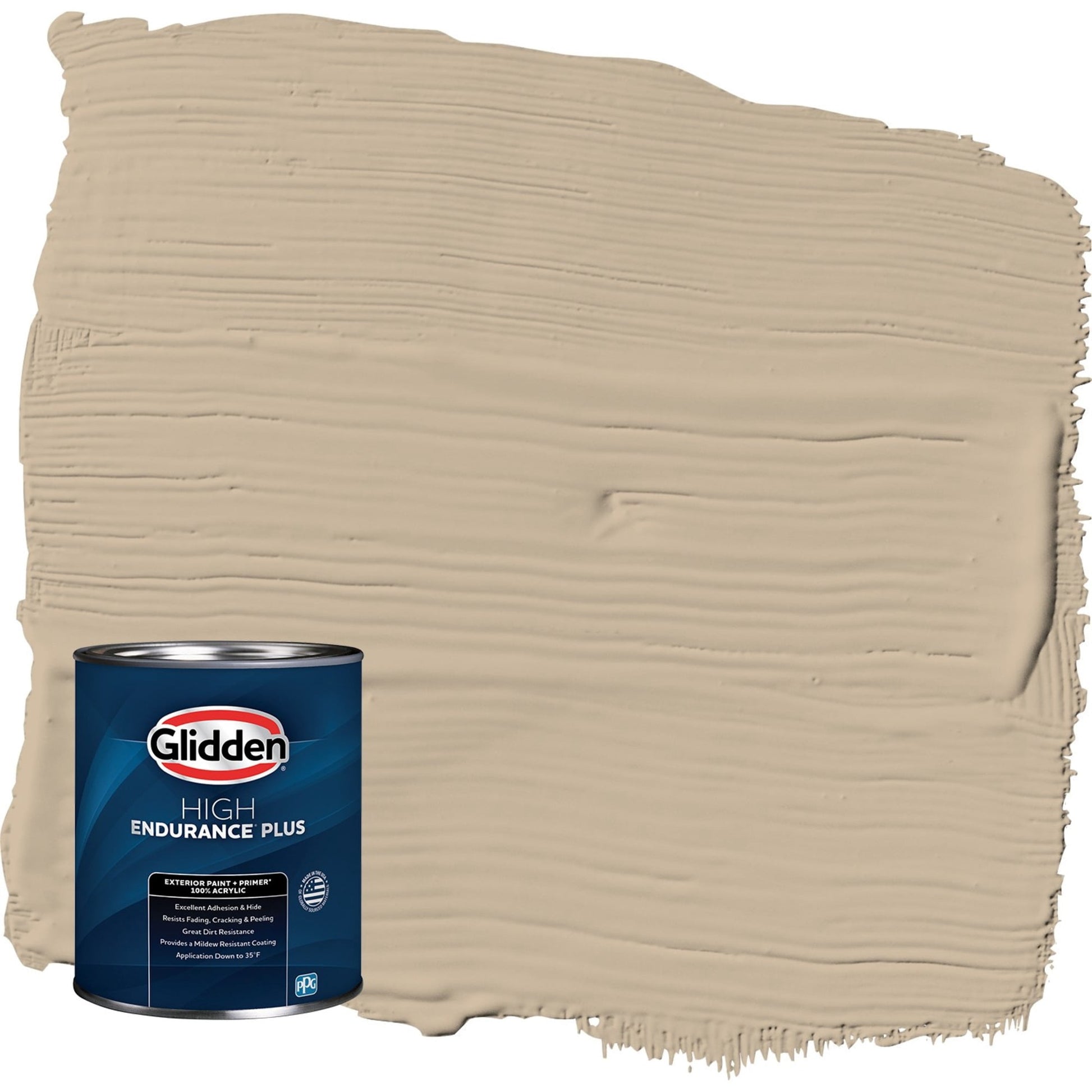 Glidden HEP Best Beige / Beige Satin Exterior Paint with Primer, 1 Quart