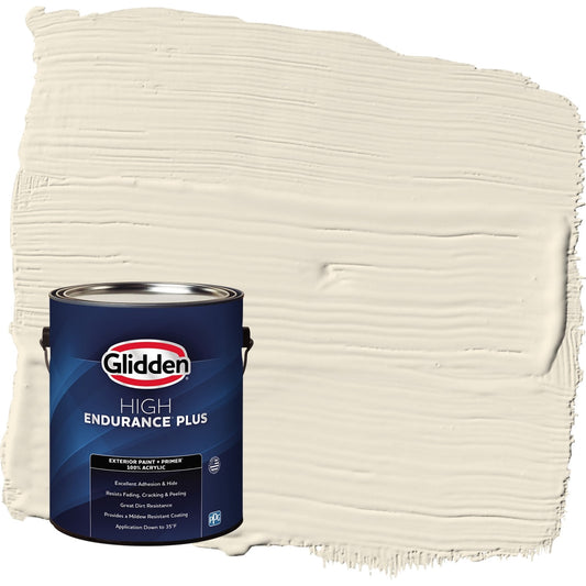 Glidden HEP Brandied Pears / Beige Flat Exterior Paint with Primer, 1 Gallon