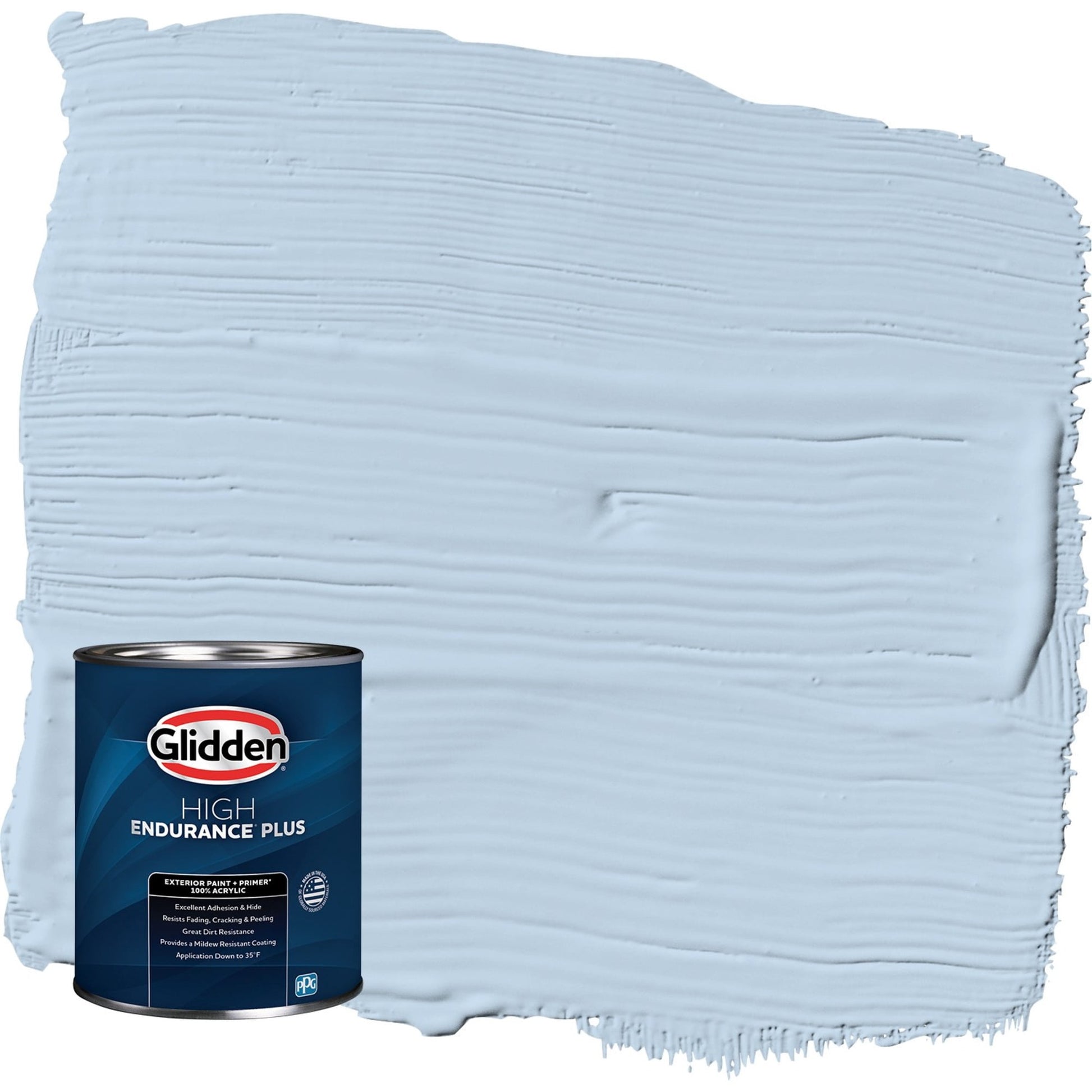 Glidden HEP C'est La Vie / Blue Satin Exterior Paint with Primer, 1 Quart