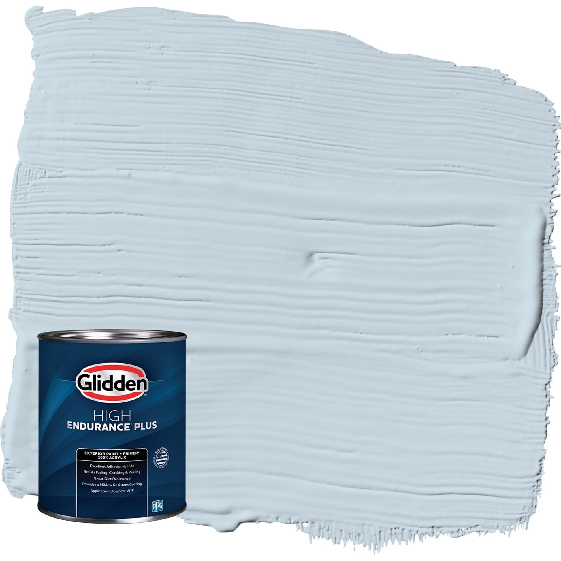 Glidden HEP Calm Sea / Blue Semi-Gloss Exterior Paint with Primer, 1 Quart