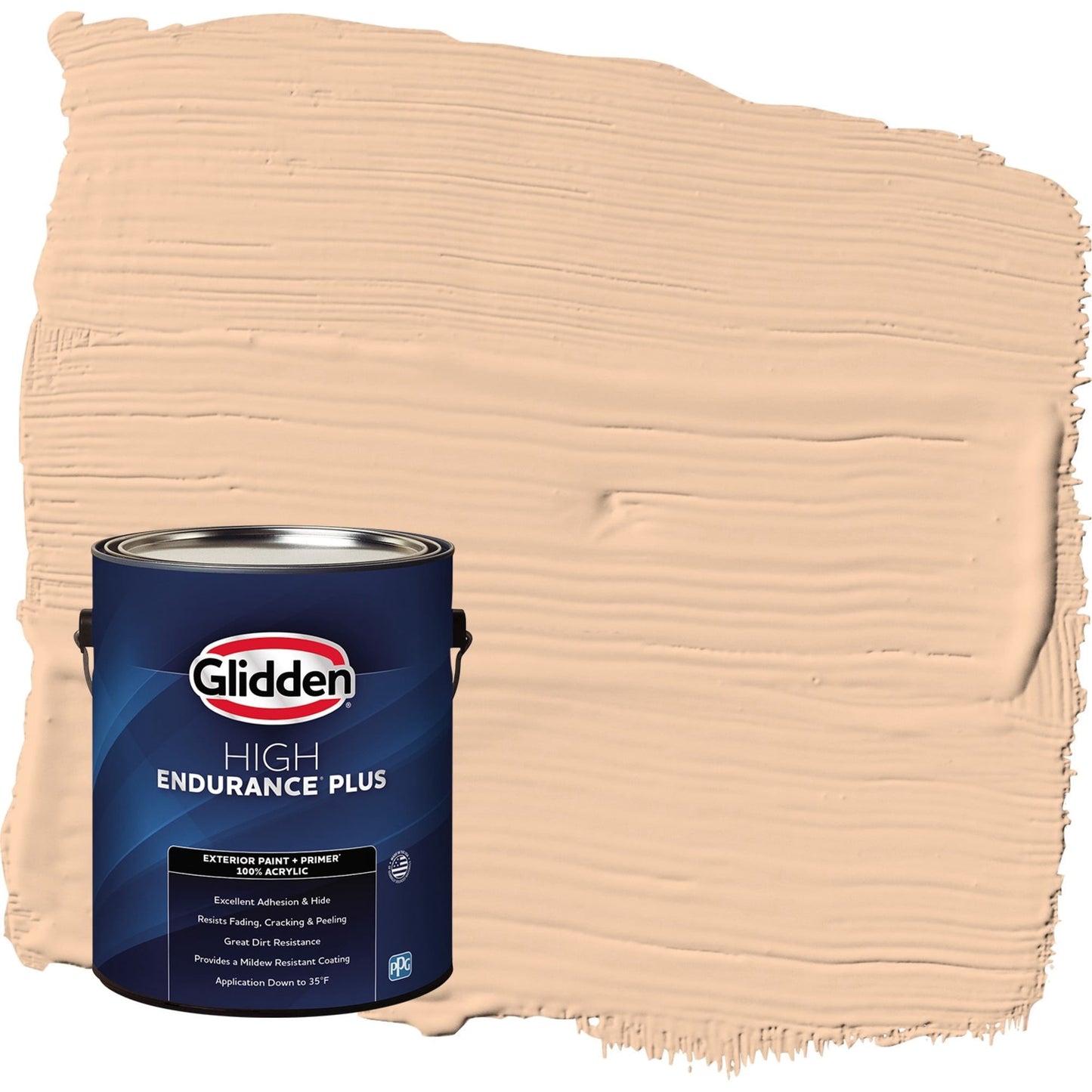 Glidden HEP Caramel Ice / Orange Semi-Gloss Exterior Paint with Primer, 1 Gallon