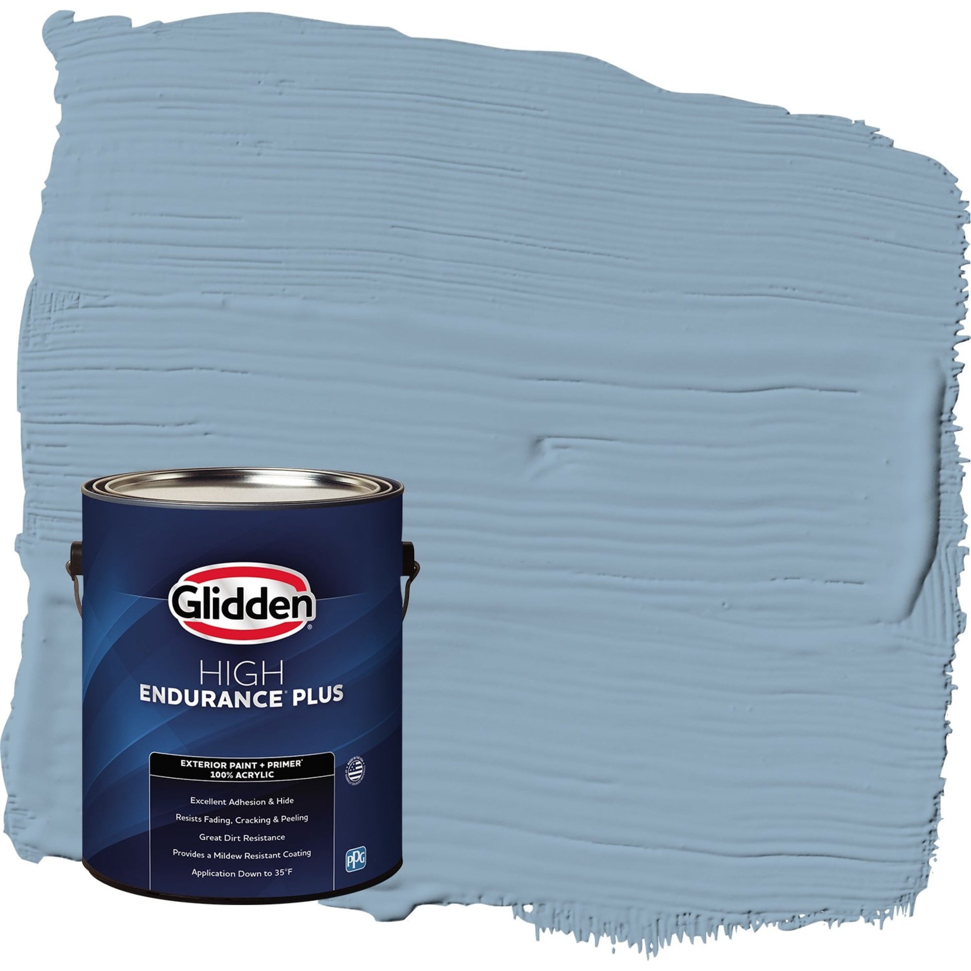 Glidden HEP Dresden Dream / Blue Flat Exterior Paint with Primer, 1 Gallon