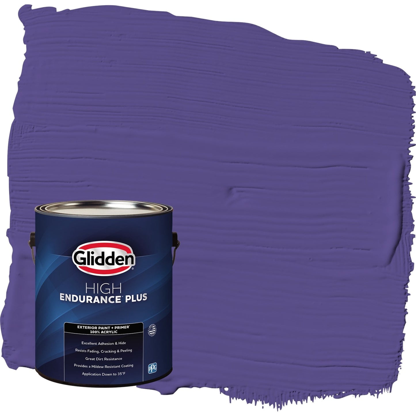 Glidden HEP Eggplant / Purple Flat Exterior Paint with Primer, 1 Gallon
