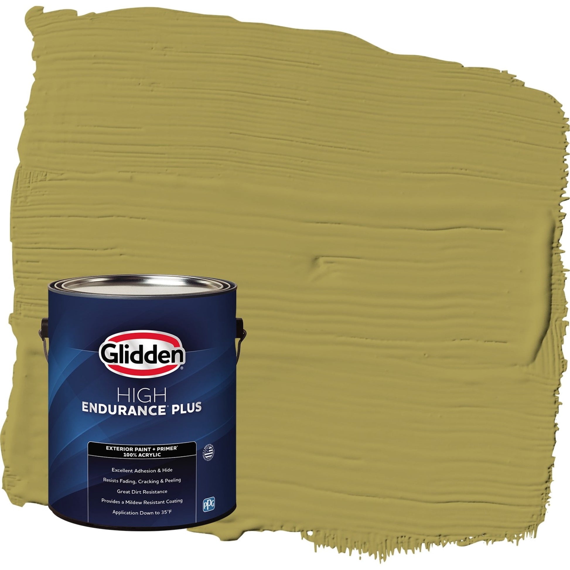 Glidden HEP Gremlin / Green Flat Exterior Paint with Primer, 1 Gallon