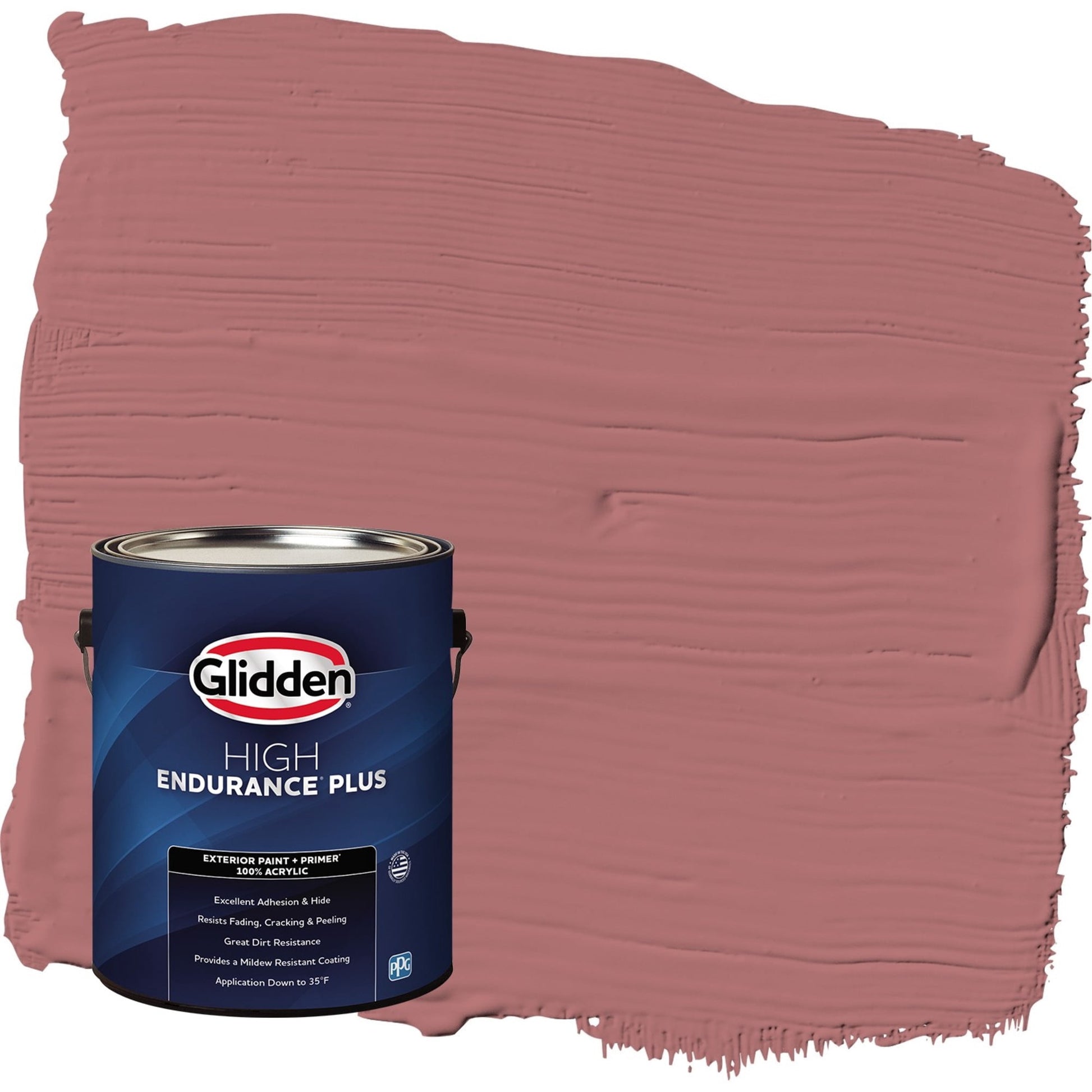 Glidden HEP Horizo Brillo / Pintura Exterior Plana Roja con ImprimaciÃ³n, 1 GalÃ³n