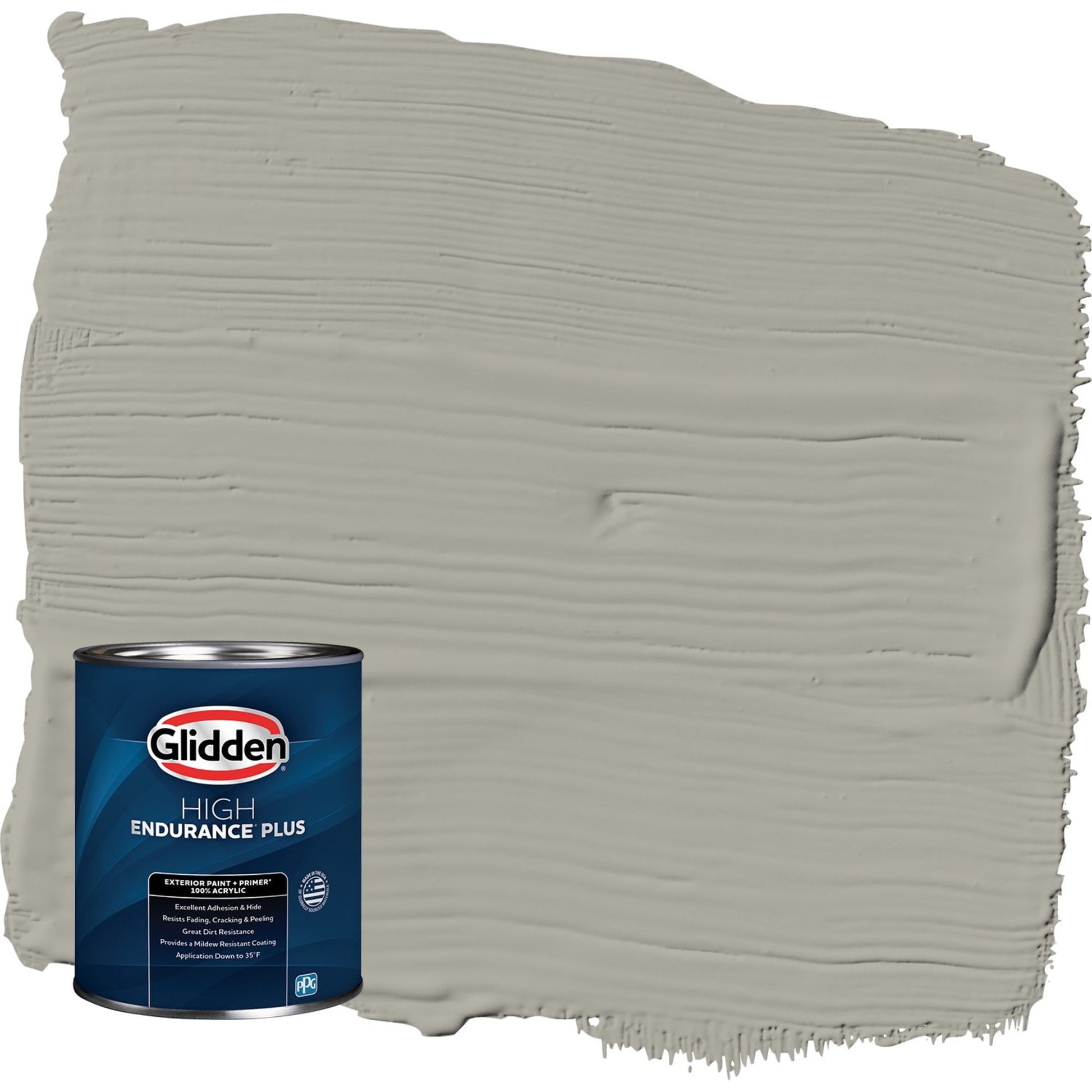 Glidden HEP Hot Stone / Gray Semi-Gloss Exterior Paint with Primer, 1 Quart