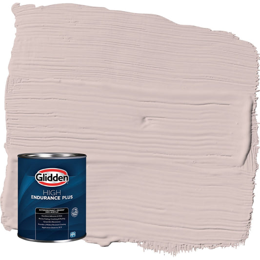 Glidden HEP Just Gorgeous / Pink Satin Exterior Paint with Primer, 1 Quart