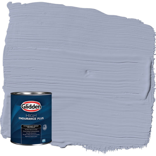 Glidden HEP Lilac Time / Purple Semi-Gloss Exterior Paint with Primer, 1 Quart