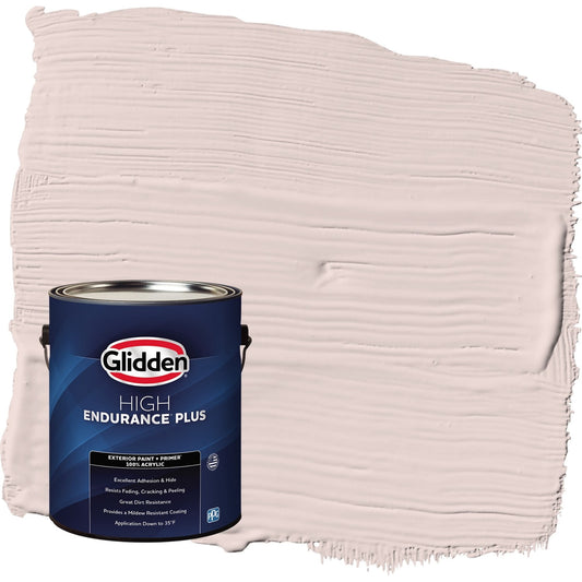 Glidden HEP Romeo / Pink Flat Exterior Paint with Primer, 1 Gallon