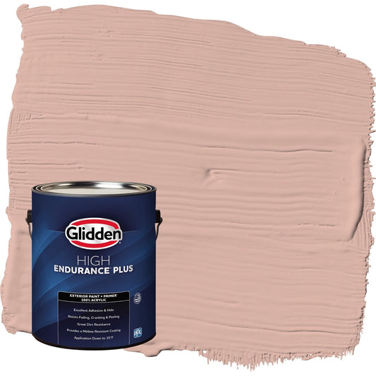 Glidden HEP Sandpaper / Orange Flat Exterior Paint with Primer, 1 Gallon