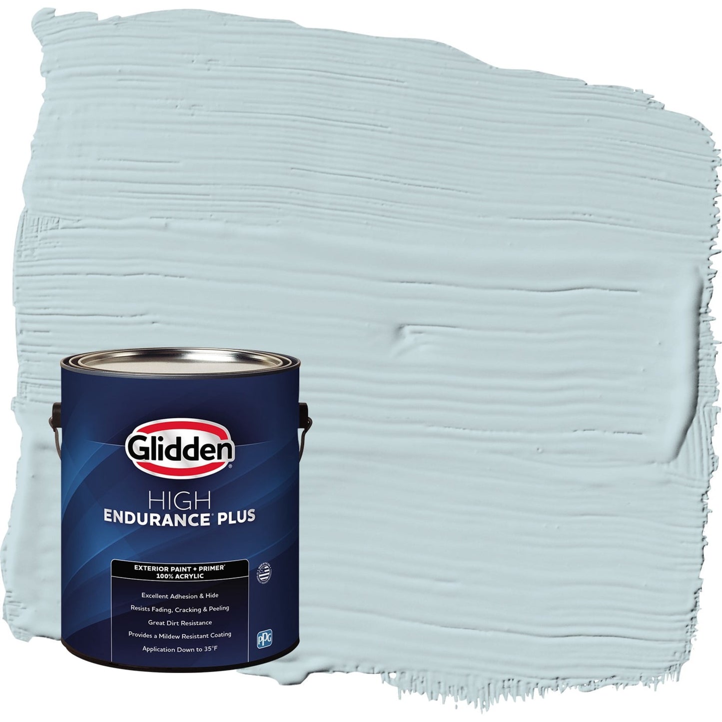 Glidden HEP Scandinavian Sky / Blue Satin Exterior Paint with Primer, 1 Gallon