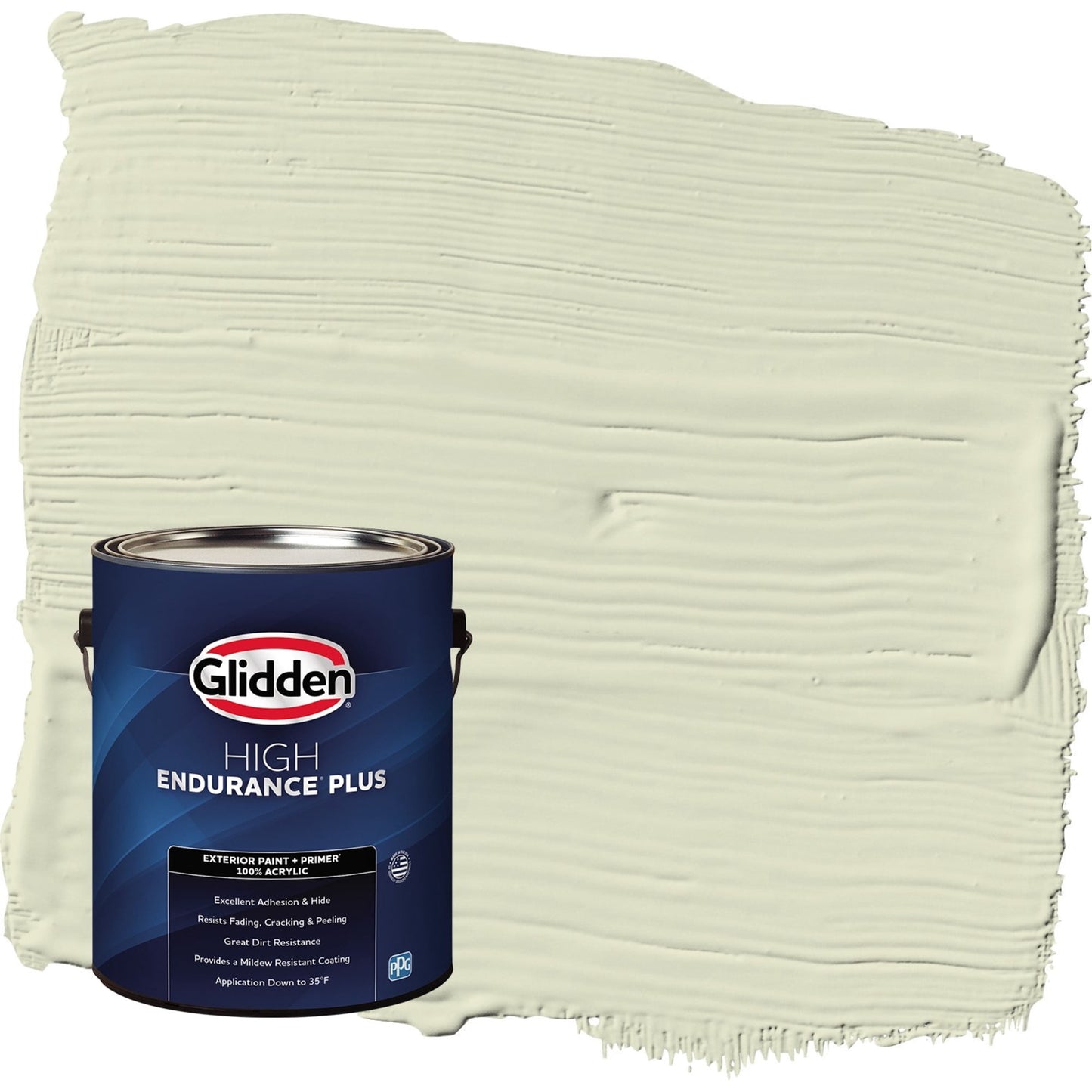 Glidden HEP Slow Dance / Green Flat Exterior Paint with Primer, 1 Gallon