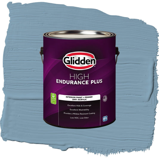 Glidden HEP Americana / Blue, Flat Interior Paint with Primer, 1 Gallon
