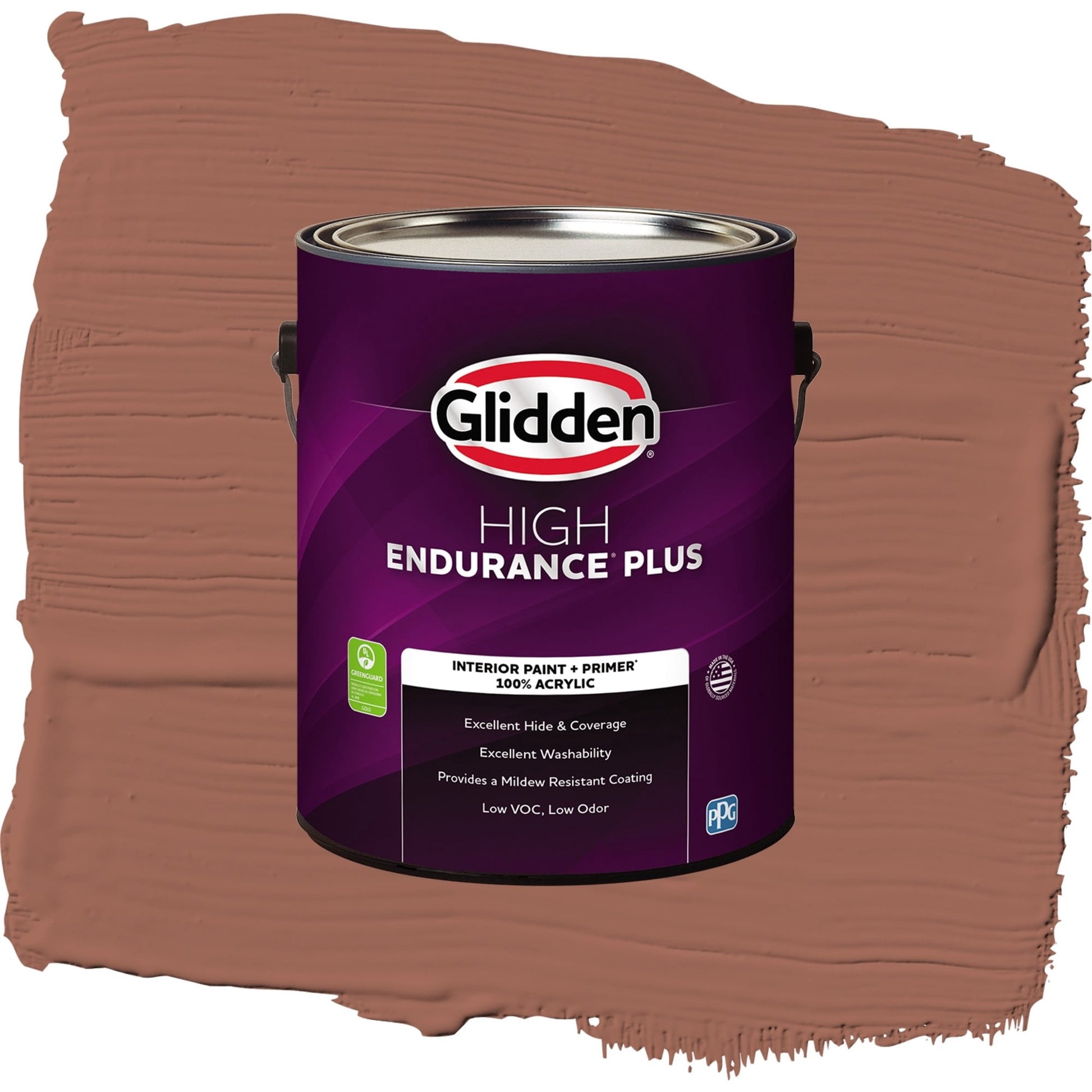 Glidden HEP Apple Brown Betty / Orange, Semi-Gloss Interior Paint with Primer, 1 Gallon