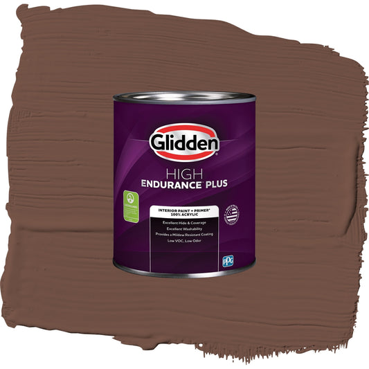 Glidden HEP Bigfoot / Brown, Eggshell Interior Paint with Primer, 1 Quart