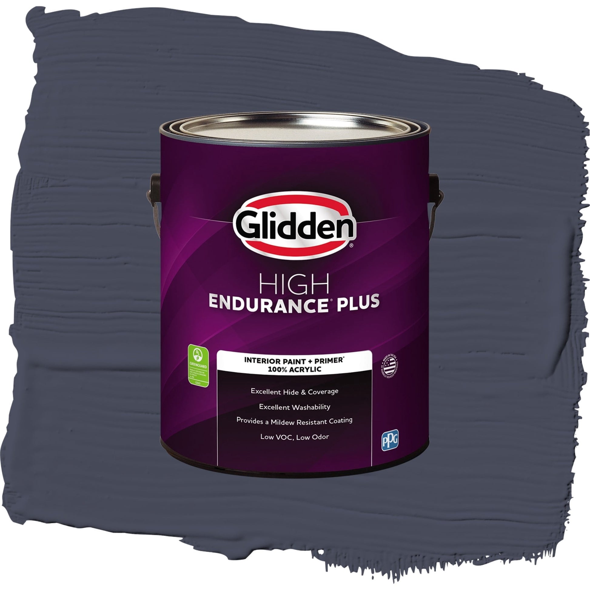 Glidden HEP Black Flame / Purple, Semi-Gloss Interior Paint with Primer, 1 Gallon